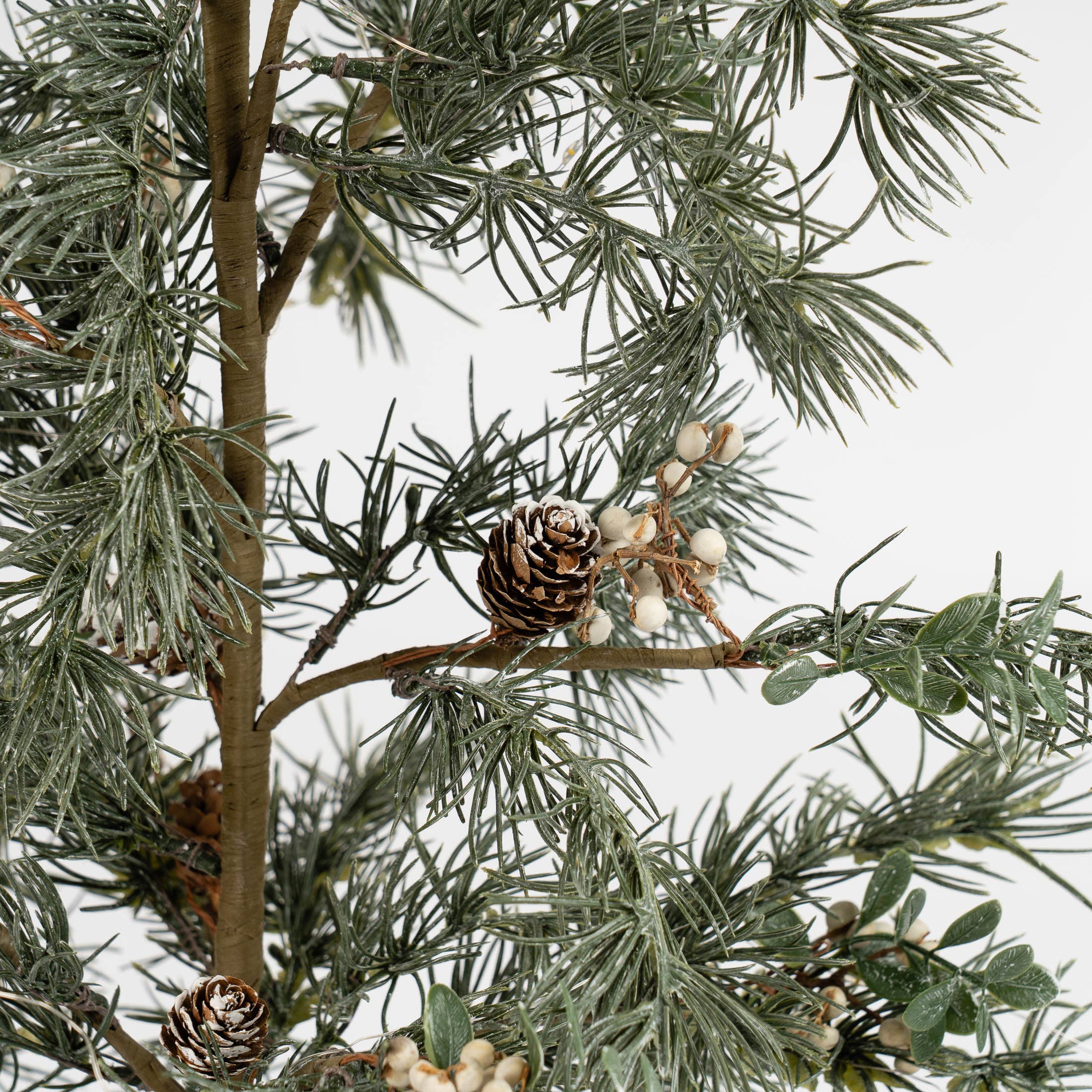 60cm Natural Feel Tree with Lights & Green Velvet Base