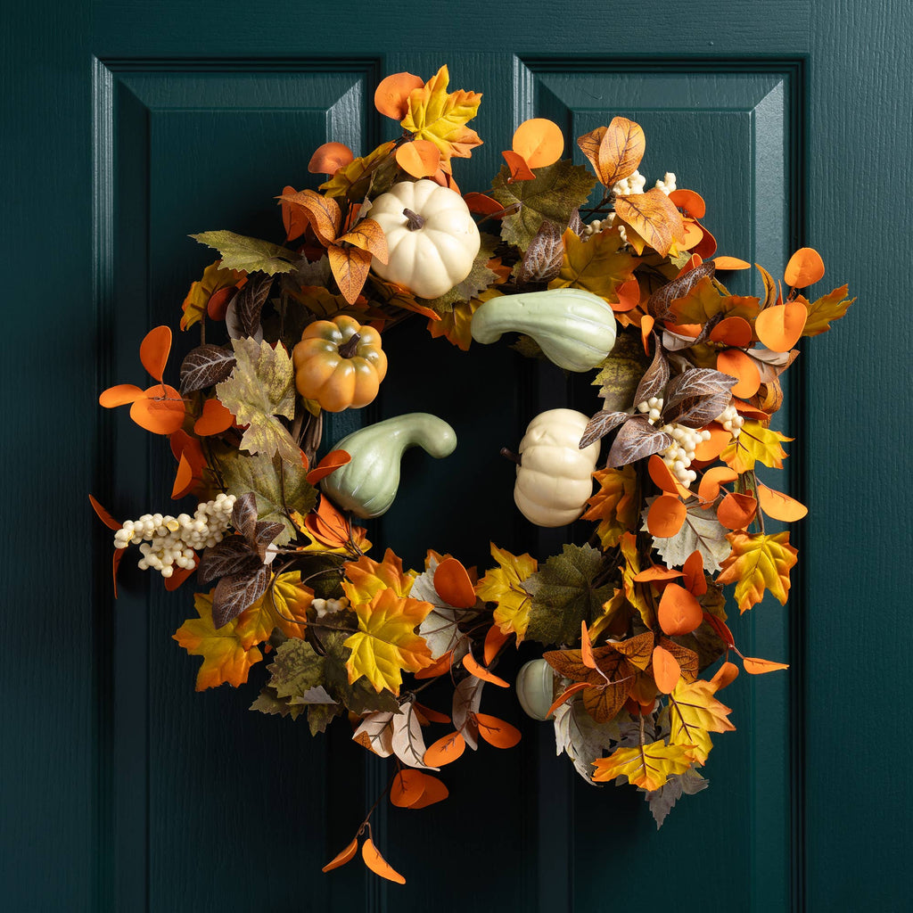 45cm Premium Pumpkin & Gourd Wreath - SEL2207