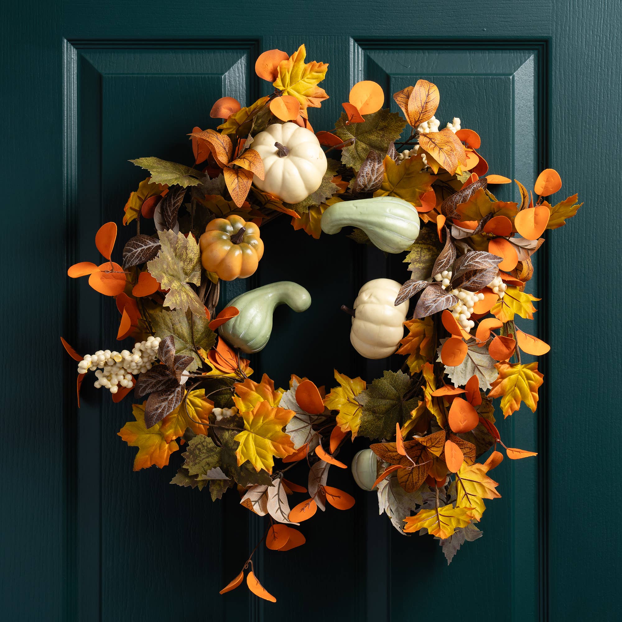 45cm Premium Pumpkin & Gourd Wreath - SEL2207