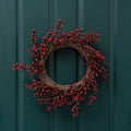 40cm Red Berry Wreath - SEL2459