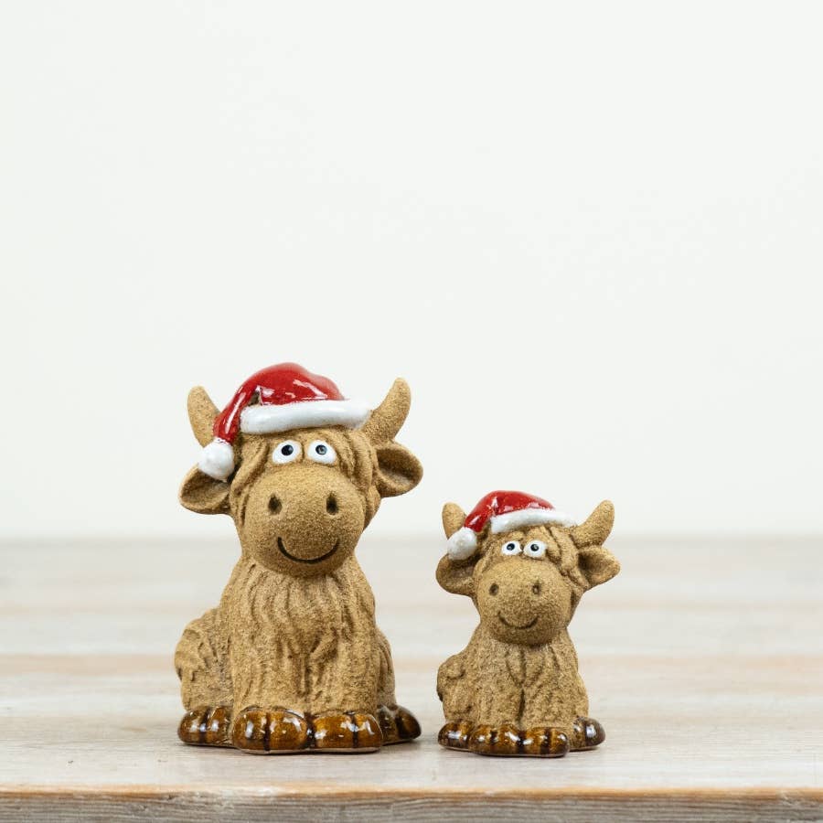 Little Lookers 10cm Rosy Eyes Highland Cow Ornament
