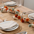 150cm Velvet Pumpkin Garland - Orange-Mint-Cream - SEL2397