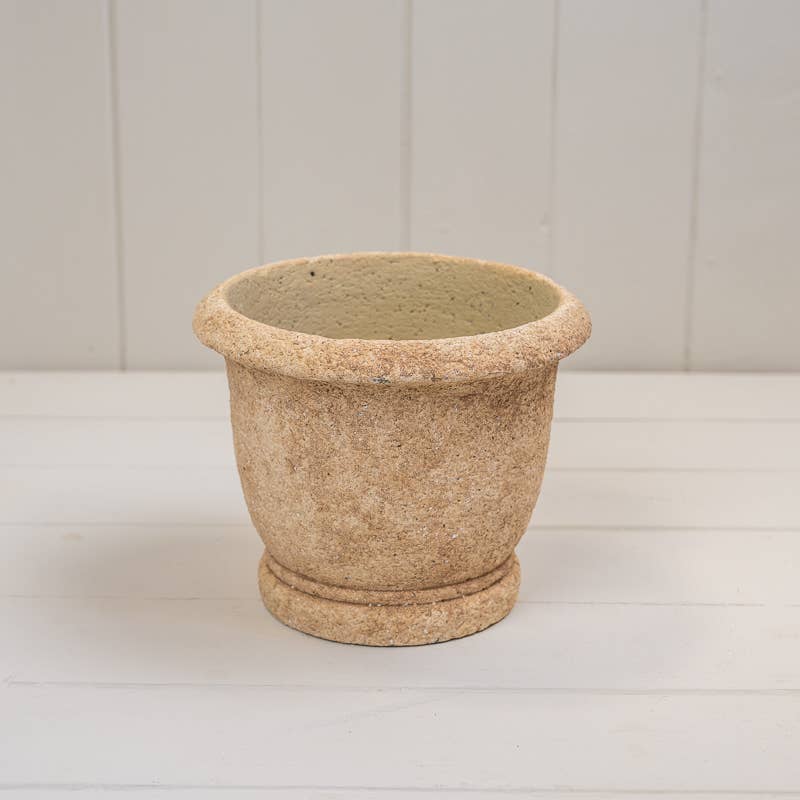 Round Clay Cement Urn Pot #2